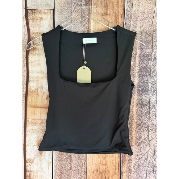 Meshki Tops - MESHKI Linley Long Line Top Black Minimalist Going Out Chic Everyday Medium NWT